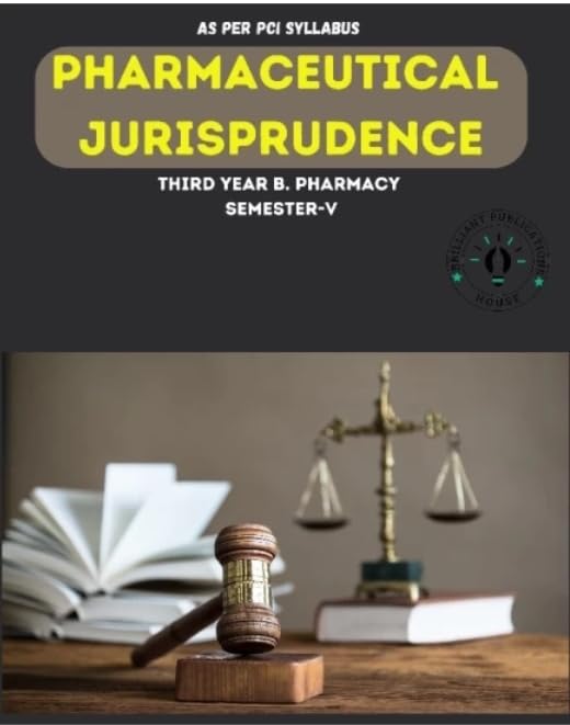 Cover of Pharmaceutical Jurisprudence — B. Pharmacy textbook